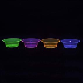 img 1 attached to Assorted Neon Hard Plastic Salad/Snack Bowls, 10 oz – Ideal for Parties and Gatherings