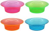 assorted neon hard plastic salad/snack bowls, 10 oz – ideal for parties and gatherings logo