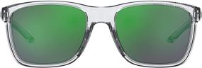 img 2 attached to 🕶️ Top-rated Under Armour Boys' UA Hustle Jr. Rectangular Sunglasses for Ultimate Eye Protection