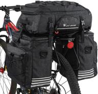 🚲 lutuo bike pannier bag waterproof: 48l capacity, 3-in-1 bike rack bag for rear carrier- perfect travel companion for mountain and road bikers! logo