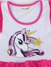 img 1 attached to 🦄 Enchanting Spring/Autumn Unicorn Birthday Party Dresses for Princess Girls – Long Sleeve Outfits