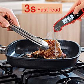 img 3 attached to 🌡️ KOFOHO Instant Read Meat Thermometer - Ultra-Fast Waterproof Digital Food Thermometer for Kitchen, BBQ, and Grill - 2 Pack