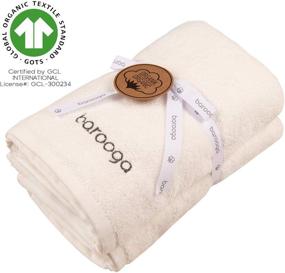 img 3 attached to 🏳️ Barooga Organic Towels - GOTS Certified Hand Towel for Bathroom (Set of 2) - 20 x 40 Inches - 100% Organic Cotton - Extra Large - Sports Towel for Gym and Workout - Face and Kitchen Towels (Cream)