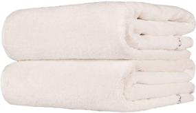 img 4 attached to 🏳️ Barooga Organic Towels - GOTS Certified Hand Towel for Bathroom (Set of 2) - 20 x 40 Inches - 100% Organic Cotton - Extra Large - Sports Towel for Gym and Workout - Face and Kitchen Towels (Cream)