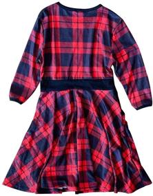 img 2 attached to 🎄 LuckyShe Christmas Buffalo Print Dresses with Pockets for Girls' Clothing