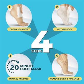 img 1 attached to 👣 Amope PediMask Kit - 20 Minute Foot Mask for Soft and Nourished Feet with Moisturizers and Macadamia Oils - Pack of 3