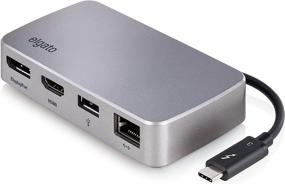 img 4 attached to Elgato Thunderbolt 3 Mini Dock - with Integrated Thunderbolt Cable, 40 Gbps, Dual 4K Support, USB 3.1 Gen 1, Gigabit Ethernet