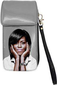 img 4 attached to 👜 Стильный и практичный: журнальный кошелек Michelle для мобильного телефона на запястье для женских сумок и кошельков