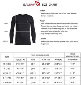 img 1 attached to 👕 BALEAF Compression Thermal Fleece Sleeve - Boys' Clothing and Active Gear