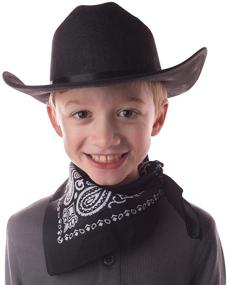 img 1 attached to Black Aeromax Junior Cowboy Hat and Bandanna Set