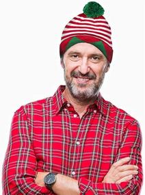 img 3 attached to Juvale Christmas Beanie Hat 2 Pack