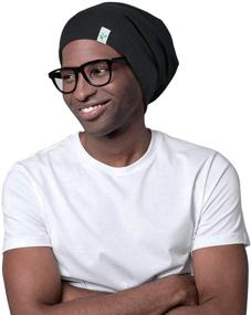 img 1 attached to 🎁 Satin-Lined Sleep Cap: Ideal for Men with Naturally Curly or Wavy Hair; Perfect Gifts for Boyfriend, Husband, and Dad