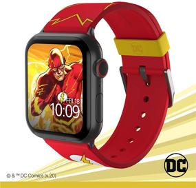 img 3 attached to 🏃 Officially Licensed DC Comics Flash Tactical Smartwatch Band for Apple Watch - Fits 38mm, 40mm, 42mm, and 44mm (Apple Watch not included)