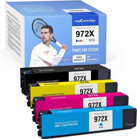 img 4 attached to 🖨️ myCartridge Remanufactured Ink Cartridge Replacement for HP 972X 972 (Black Cyan Magenta Yellow, 4-Pack) Compatible with PageWide MFP 477dw 577dw 552dw 577z 452dn