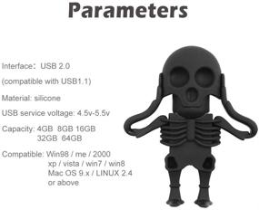 img 2 attached to Computer Pendrive Teachers Students Skeleton Black