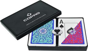 img 4 attached to 🃏 Copag 1546: Neoteric Design Double Deck Set of 100% Plastic Playing Cards - Jumbo Index, Poker Size - Green/Red for High-Stakes Games