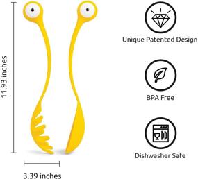 img 1 attached to 🍝 OTOTO Pasta Monsters and Salad Servers: Fun BPA-Free Kitchen Gadgets for Safe Pasta and Salad Serving - 11.93x 3.39 x 2.24 inch