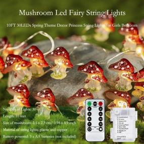 img 3 attached to 🍄 Mystical Mushroom Decor: KAiSnova 10FT LED String Lights for Enchanting Indoor and Outdoor Decorations