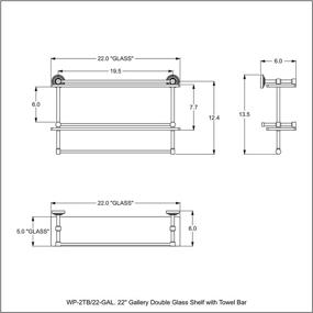 img 1 attached to 🧴 Allied Brass Oil Rubbed Bronze 22 Inch Gallery Double Towel Bar with Glass Shelf