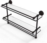 🧴 allied brass oil rubbed bronze 22 inch gallery double towel bar with glass shelf logo