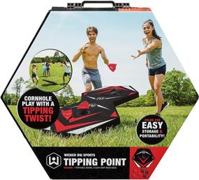 img 4 attached to Wicked Big Sports Tipping Point: The Portable Cornhole Game - An Engaging Twist for Outdoor or Indoor Play, Fun for All Ages, Black