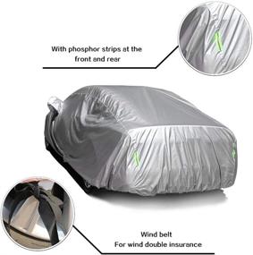 img 2 attached to 🚗 SCITOO Universal 210" Car Cover: All-Weather Waterproof Protection Against Rain, Snow & Ice – Dustproof Outdoor Shield