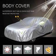 🚗 scitoo universal 210" car cover: all-weather waterproof protection against rain, snow & ice – dustproof outdoor shield logo