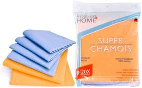 img 4 attached to 🧽 Super Chamois: Absorbent Shammy Cleaning Cloth Value 6 Pack – Holds 10x Its Weight in Liquid!