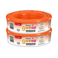 👶 playtex diaper genie max fresh refill bags, perfect for diaper pails, 2-pack, 540 count logo