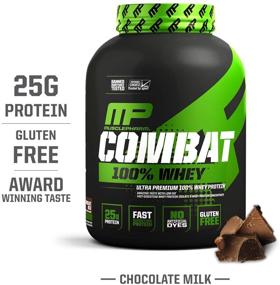 img 1 attached to 💪 MusclePharm Combat 100% Whey Protein Powder Chocolate Milk, 5 lbs, 68 Servings - Premium Muscle-Building Supplement