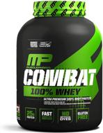 💪 musclepharm combat 100% whey protein powder chocolate milk, 5 lbs, 68 servings - premium muscle-building supplement logo