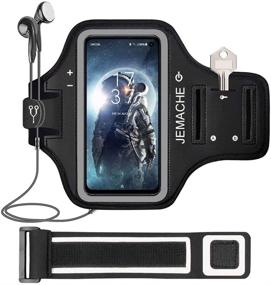 img 4 attached to JEMACHE Black Water Resistant Armband for Galaxy S10e & A10e - Perfect for Gym, Running, and Workouts