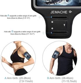 img 1 attached to JEMACHE Black Water Resistant Armband for Galaxy S10e & A10e - Perfect for Gym, Running, and Workouts