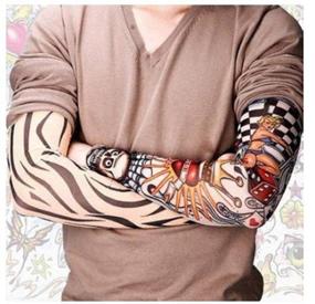 img 3 attached to 🖌️ Yariew 6pcs Temporary Tattoo Sleeves: Vibrant Artsy Set of Fake Slip-On Arm Sleeves, Color 1