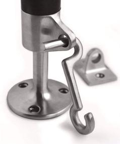 img 1 attached to KES HDS211-2 Door Stoppers: Heavy Duty Stainless Steel Holder with Sound Dampening Rubber Bumper and Hook for Maximum Safety and Convenience
