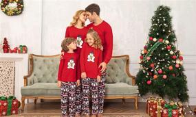 img 3 attached to Stay Cozy and Festive with Ekouaer Matching Christmas Pajamas for Men's Sleep & Lounge