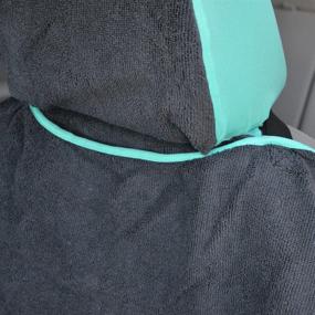 img 1 attached to 🚗 BDK UltraFit Car Seat Towel Cover with Mint Trim: Waterproof & Machine-Washable Sweat Protector for Gym, Swimming, Surfing, Running, Crossfit - Universal Fit for Auto, Truck, Van, and SUV