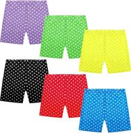 🩳 ruisita 6 pack girls dance shorts bike shorts with wave point pattern - breathable and safety enhanced logo