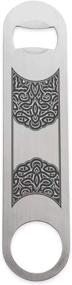 img 4 attached to 🍻 Celtic Knot Pattern Stainless Steel Heavy Duty Flat Bar Key Beer Laser Etched Bottle Opener - Premium Quality Bar Accessory for Effortless Beverage Opening!