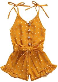 img 4 attached to 👧 Cute and Stylish Balaflyie Toddler Jumpsuit Overall Outfits for Girls