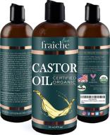 🌿 live fraiche organic cold pressed castor oil (16oz), 100% pure, hexane-free - moisturizing & healing, hair growth - skin, hair care, eyelashes - caster oil logo