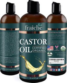 img 4 attached to 🌿 Live Fraiche Organic Cold Pressed Castor Oil (16oz), 100% Pure, Hexane-Free - Moisturizing & Healing, Hair Growth - Skin, Hair Care, Eyelashes - Caster Oil