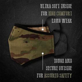 img 2 attached to USA-Made Reusable Cotton Blend Cloth Face Cover - Military Grade & Washable