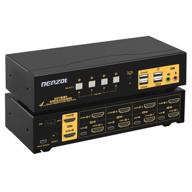 🖥️ depzol 4 port dual monitor hdmi 4k 60hz kvm switch: connect 4 computers to 2 monitors with usb 2.0 hub and cables - model 942hua-2 логотип