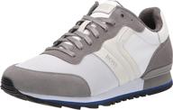 👟 stylish and sleek: hugo boss parkour sneakers white men's shoes for the modern gentleman logo