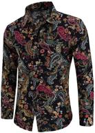 emaor casual floral sleeve button men's clothing and shirts logo