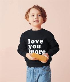 img 3 attached to 👶 Adorable Toddler Baby Boy Sweatshirt: Love You More Long Sleeve Top for Kids Ages 2-7 Years