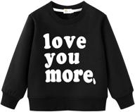 👶 adorable toddler baby boy sweatshirt: love you more long sleeve top for kids ages 2-7 years logo