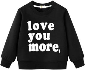 img 4 attached to 👶 Adorable Toddler Baby Boy Sweatshirt: Love You More Long Sleeve Top for Kids Ages 2-7 Years