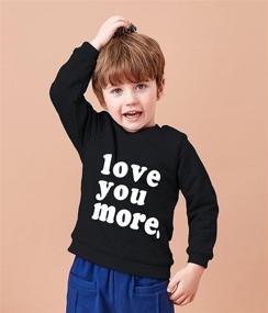 img 2 attached to 👶 Adorable Toddler Baby Boy Sweatshirt: Love You More Long Sleeve Top for Kids Ages 2-7 Years